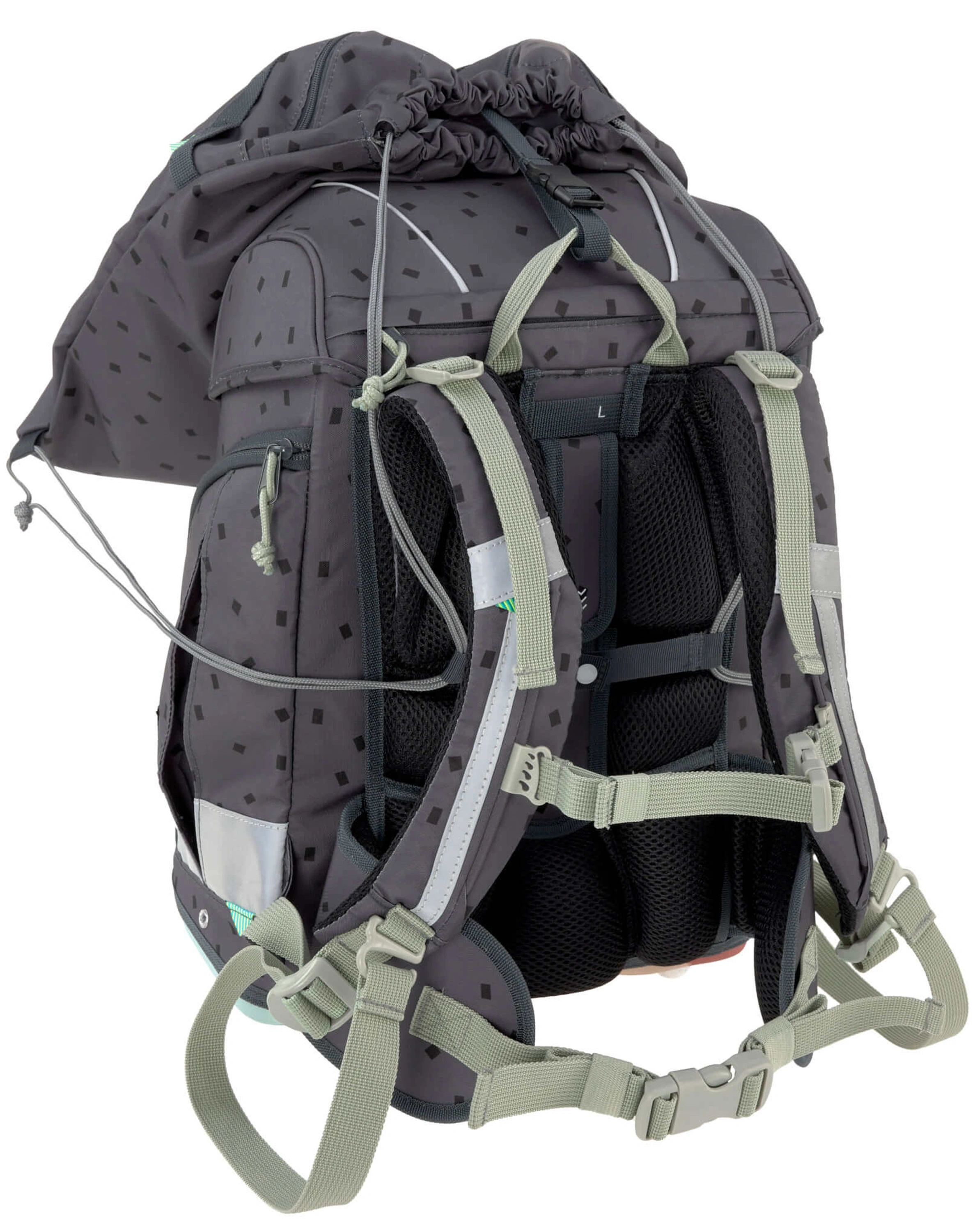 Schulranzen-Set BOXY UNIQUE (30x25x42) 7-teilig in speckles anthracite