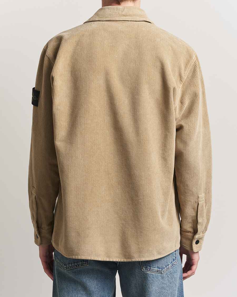 Stone Island Organic Cotton Cord Overshirt Beige