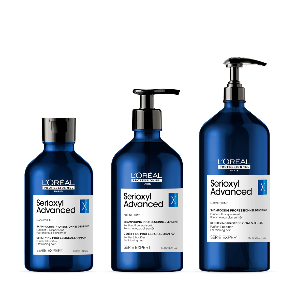 Shampoing Densifiant Serioxyl Advanced 300ml / 500ml / 1500ml