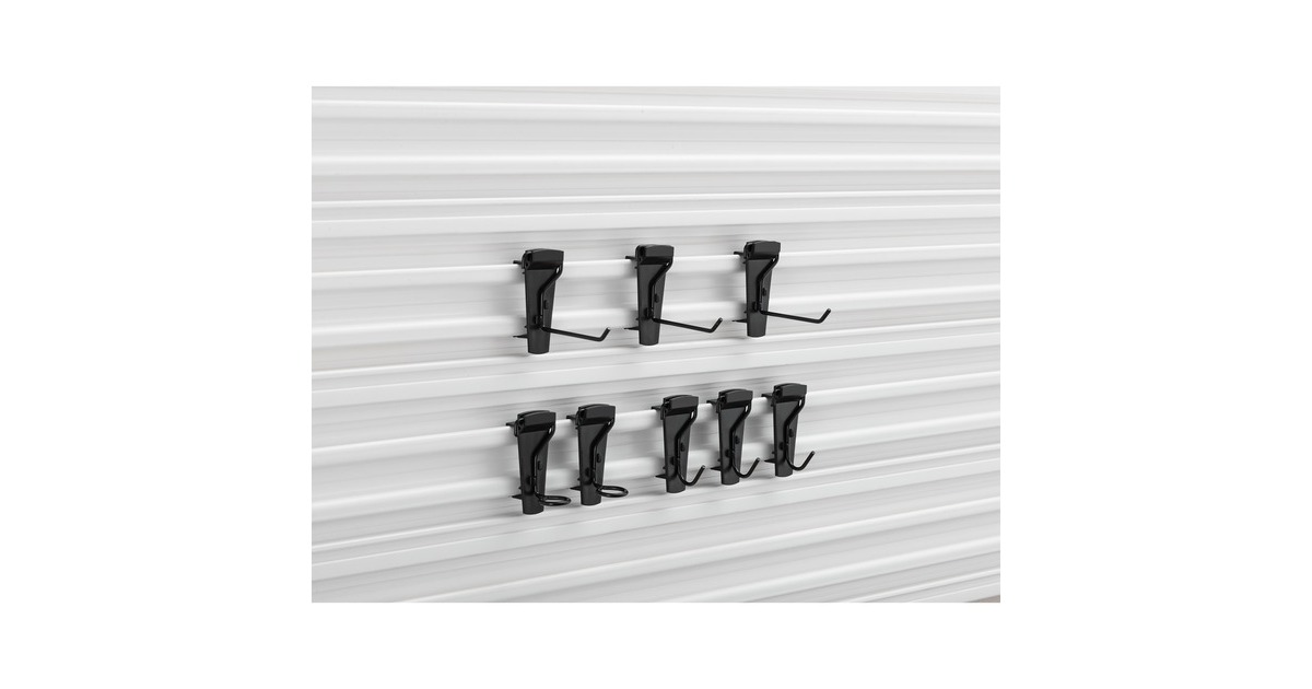 StanleyTrack Wall - Hakenassortiment small, 8 stuks houder  (Zwart)
