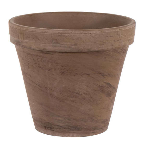 Pot horticole en terre cuite, basalt Ø 24 x H. 21cm