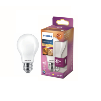 Philips LED peer E27 40W mat warmglow dimbaar
