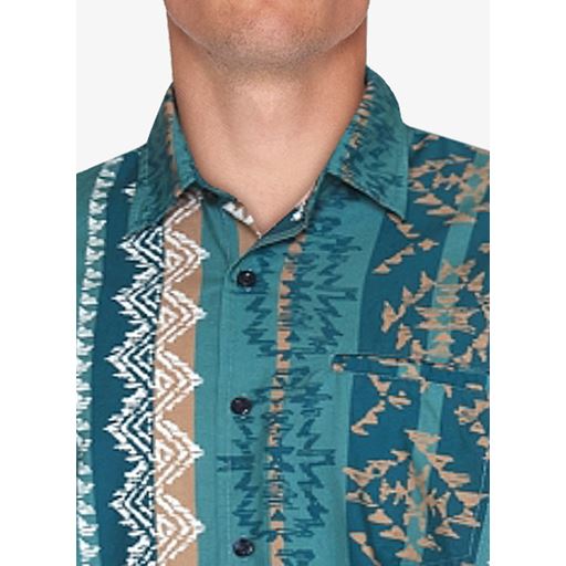 Signal Gavo Native Print Skjorte, Ocean Teal, 3XL