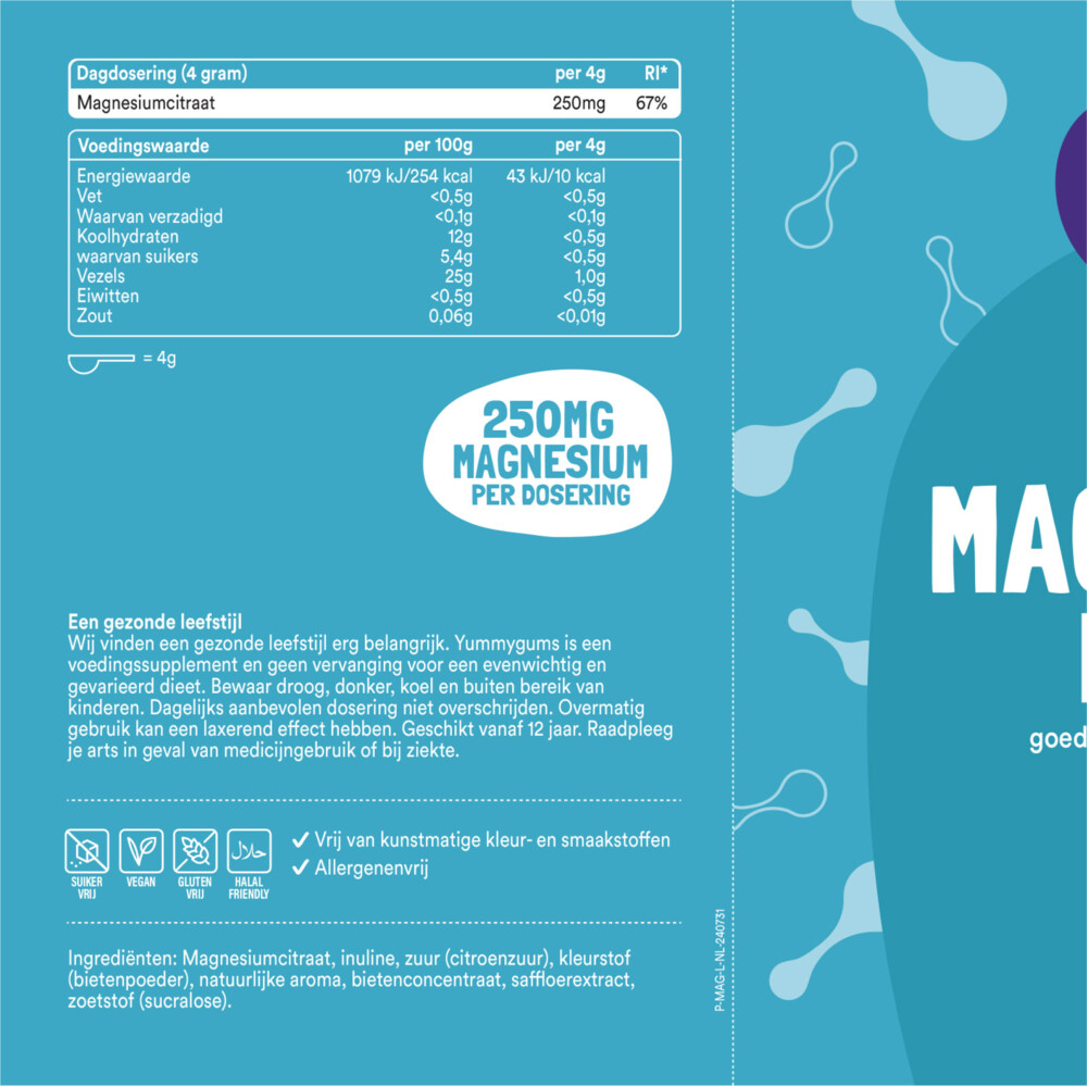 Yummygums Lemonade Magnesium240 gr