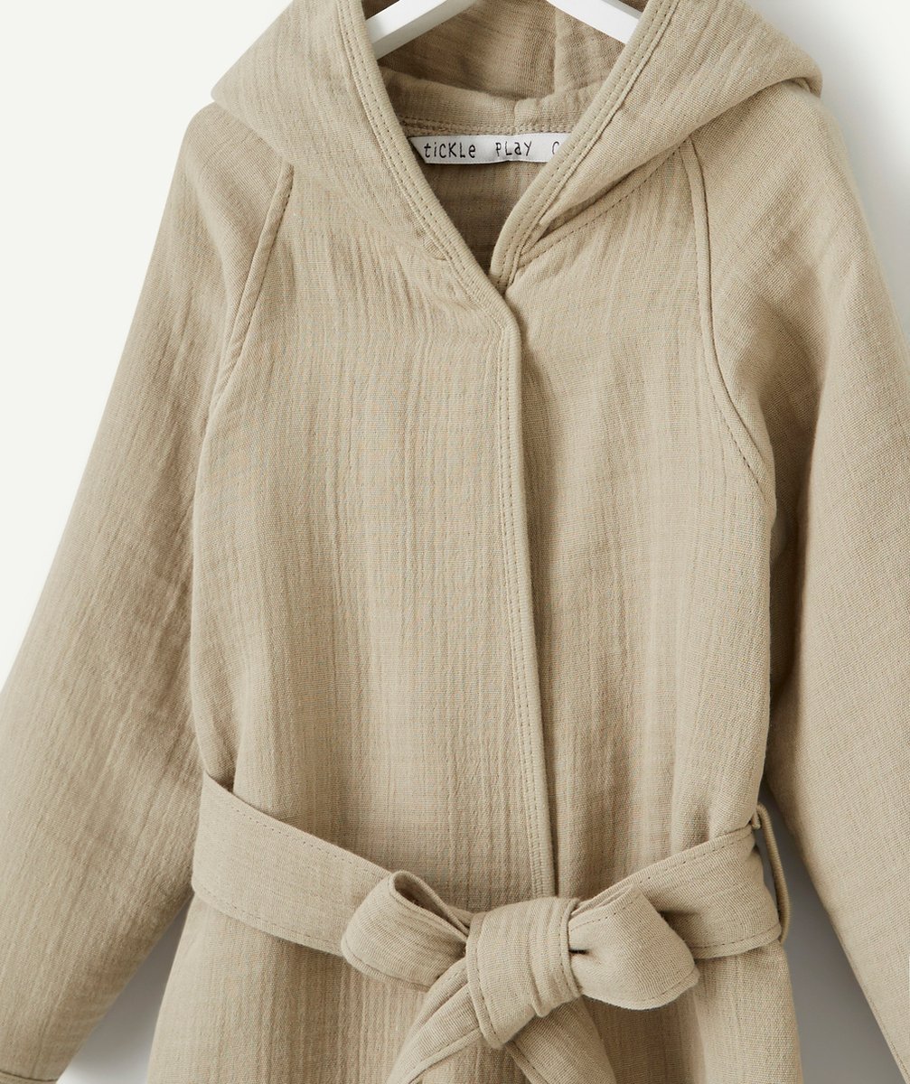 LASSIGPEIGNOIR BÉBÉ EN GAZE DE COTON OLIVE