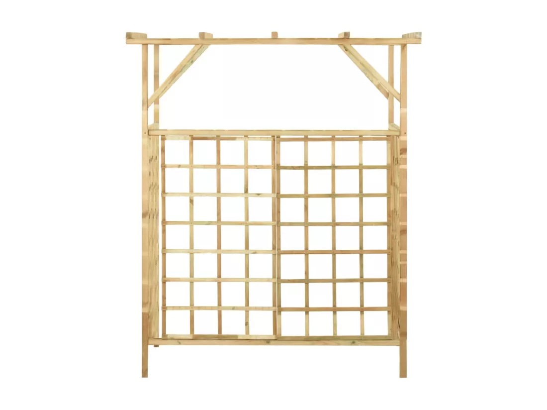 Pergola de jardin pour poubelles doubles Bois de pin imprégné