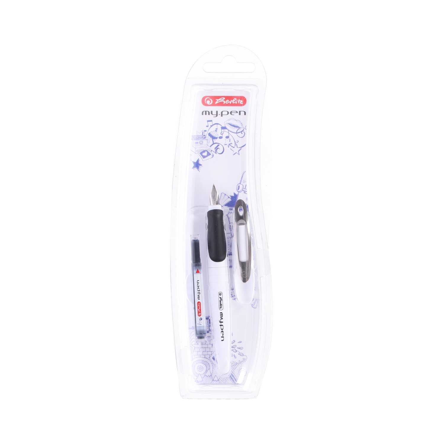 Herlitz Füllhalter my.pen mit M-Feder inkl. Patrone 6fach