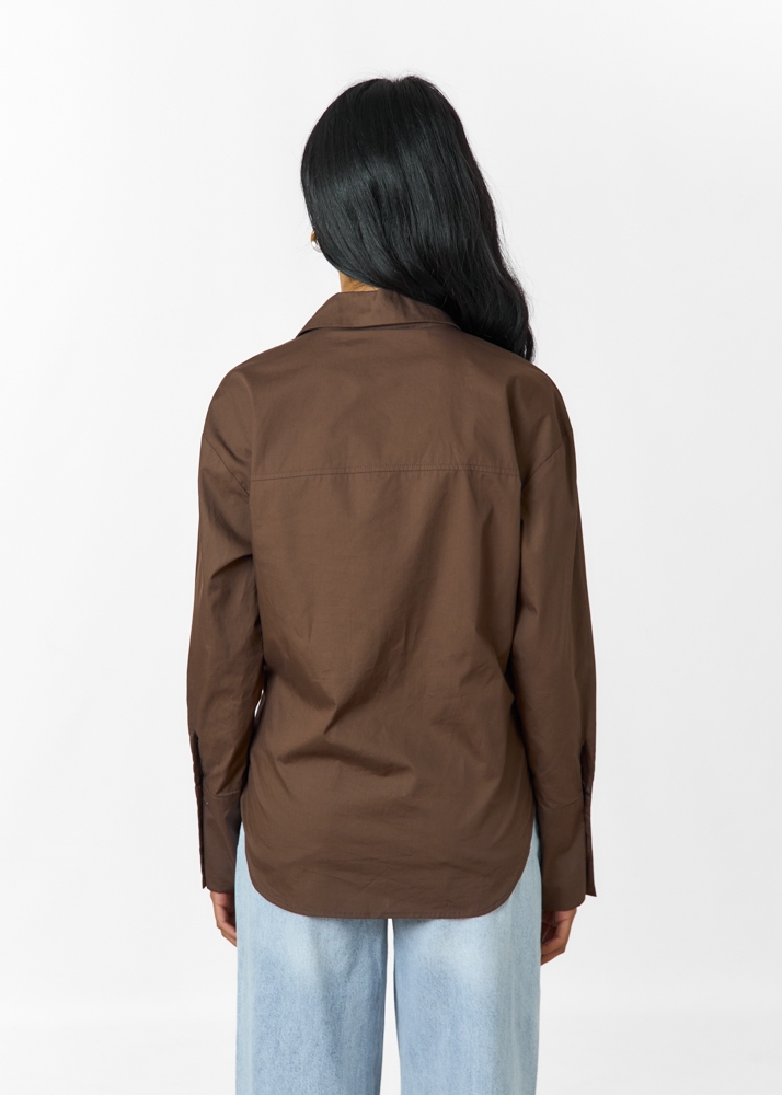 Celeste blouse choco bruin