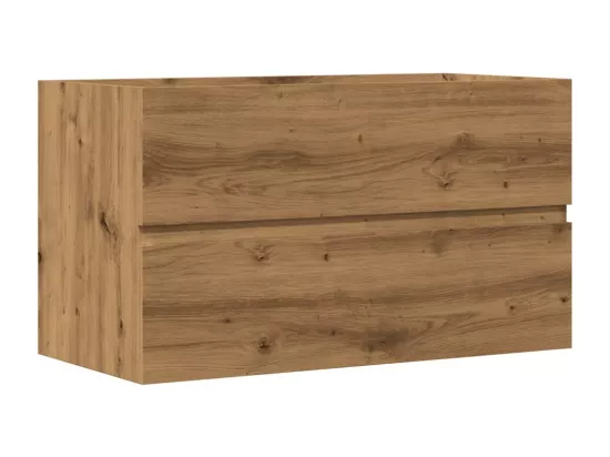 Armoire de salle de bain suspendue chêne artisanal 80x38,5x45cm