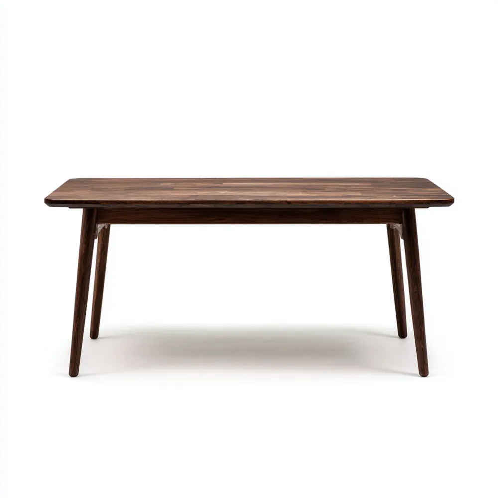 Esstisch Massivholz 200x90x75 cm – Dunkelbraun – Skandinavisches Design