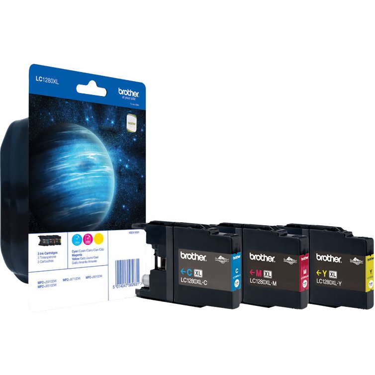 Multipack Jet d'encre HC Cyan/Magenta/Jaune LC1280XLRBWBP