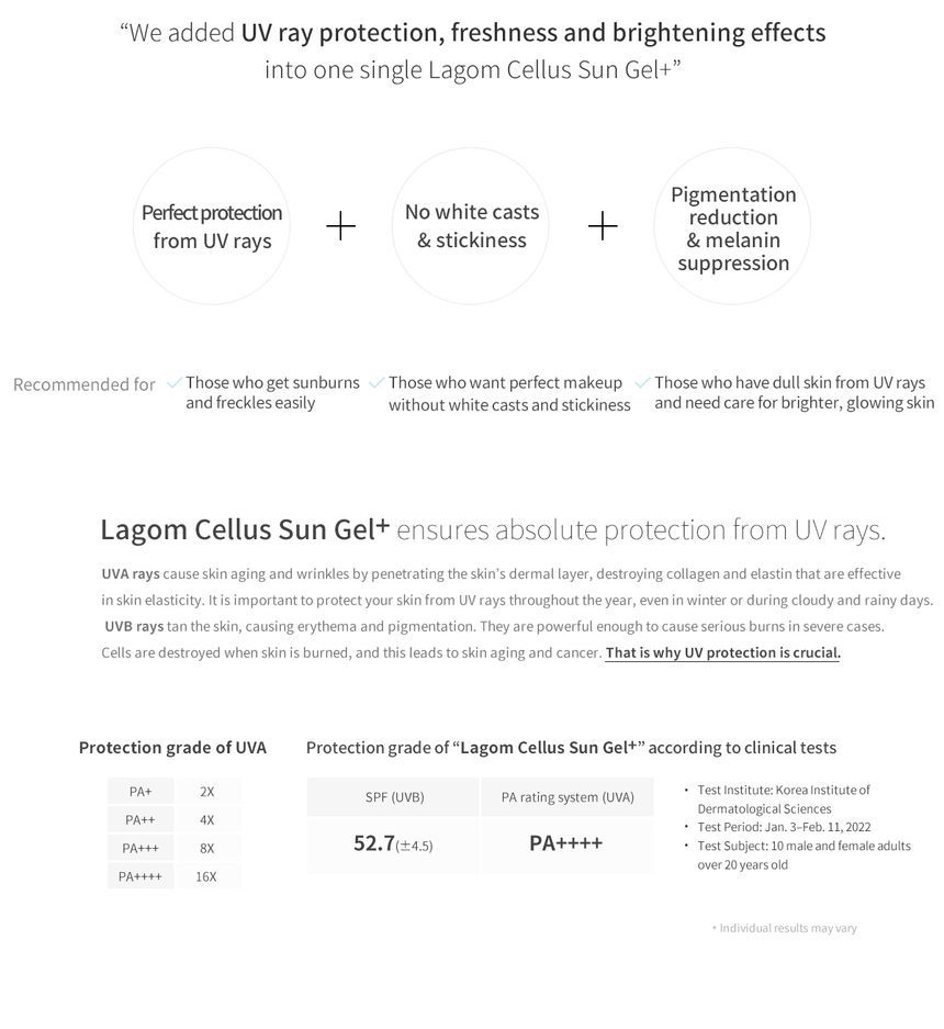 LAGOM - Cellus Sun Gel Plus