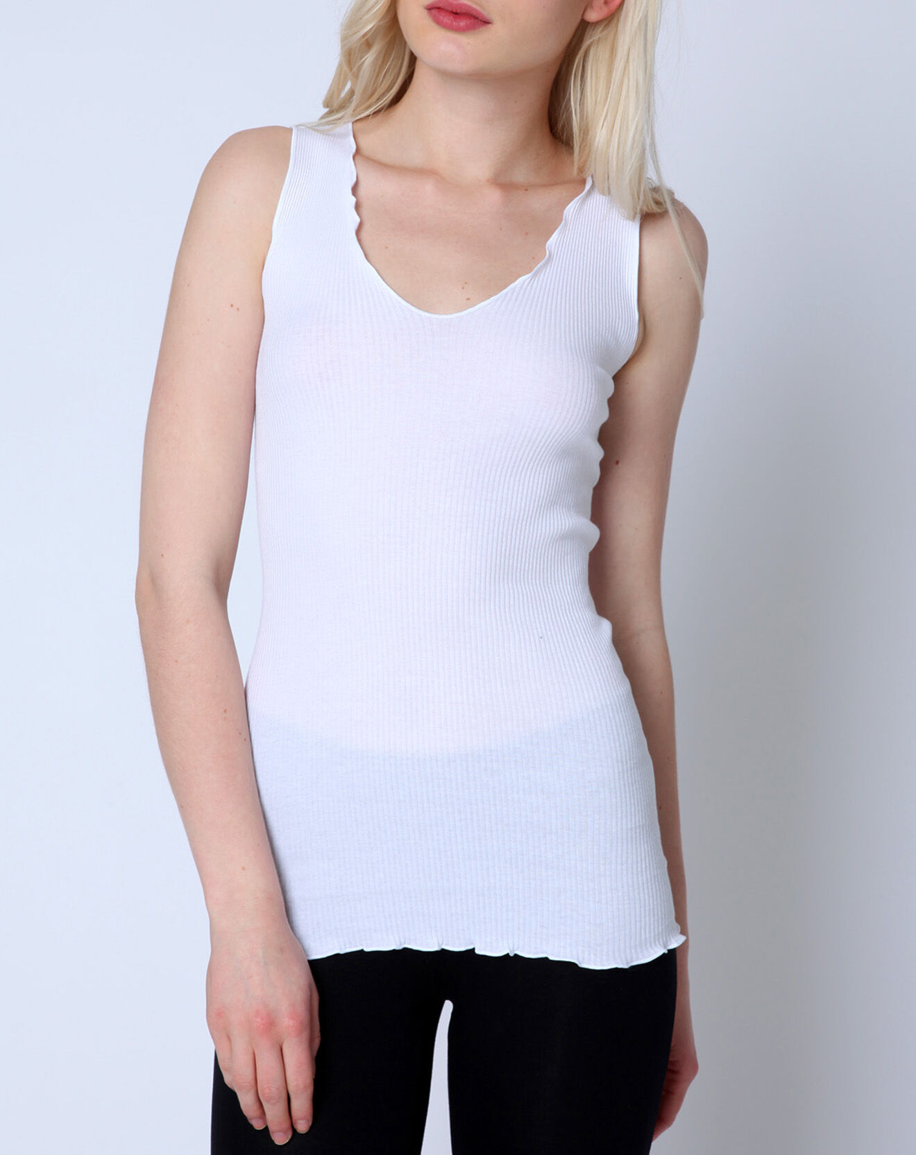 Mare Top en Coton larges bretelles blanc