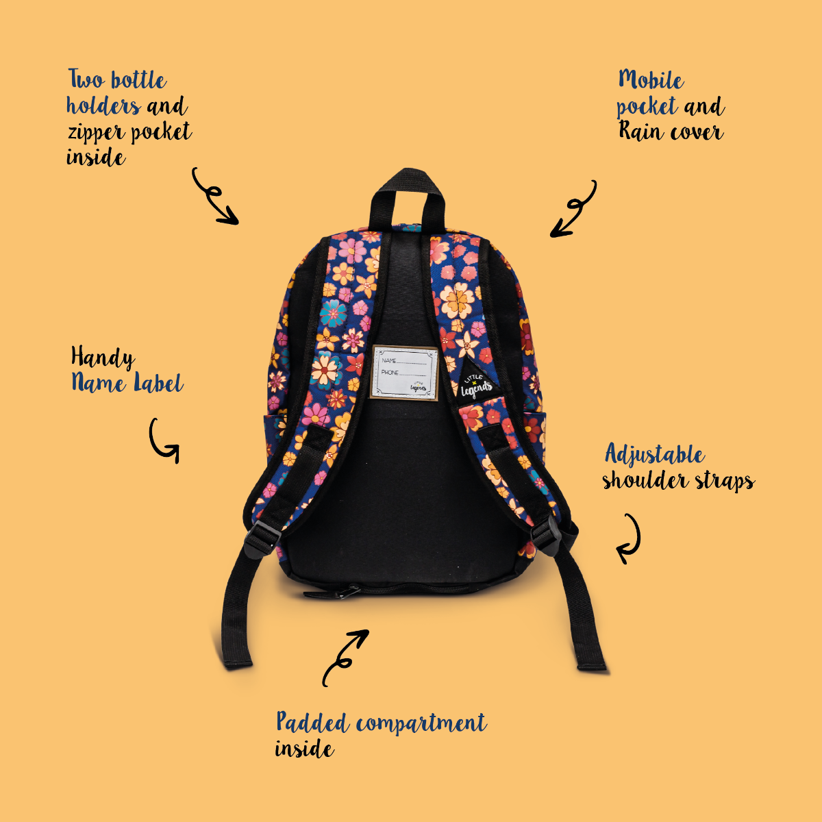 Little Legends Backpack L Flower Power