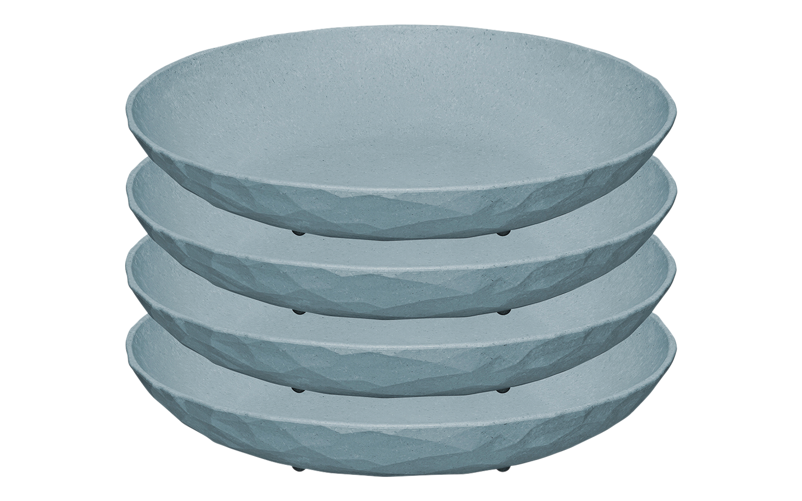 Koziol Club Plate Teller 220 mm 4-tlg. (tief) - Nature Flower Blue