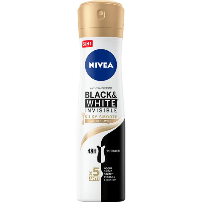NIVEA Black & White Invisible Silky Smooth Deodorant Spray 150 ML