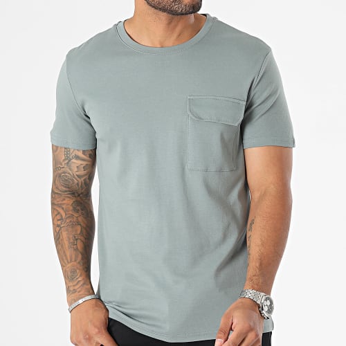 Tee Shirt Poche Vert Kaki