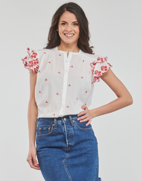 Pepe jeans - ANTONINE - Blanc / Rouge