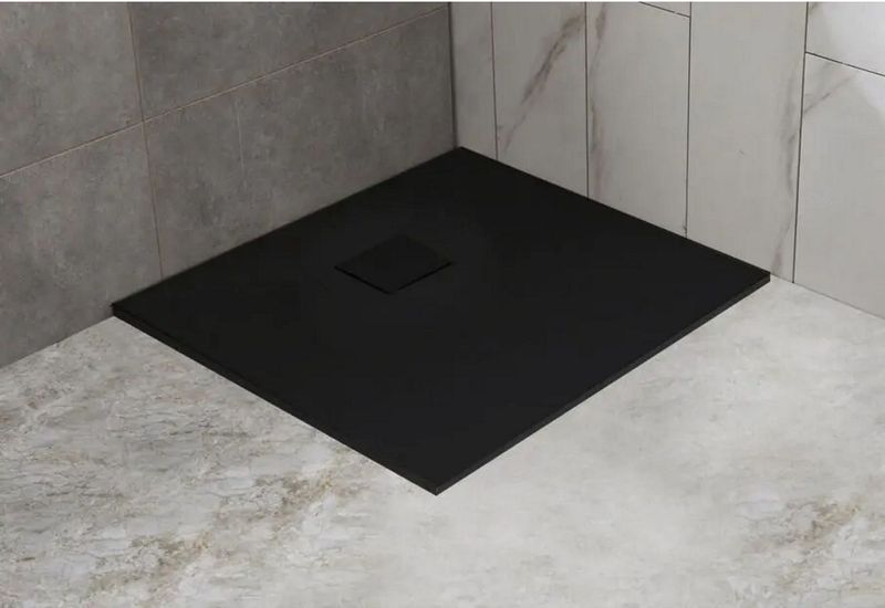 Douchebak - Naxos - SMC - Mat Zwart - 90x90 cm