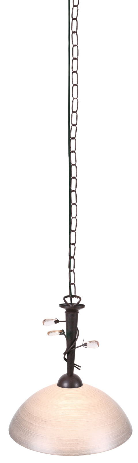 Glaspendelleuchte - weiß - 143 cm hoch