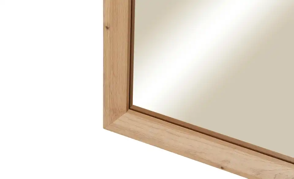 Schuh- und Mehrzweckschrank Santarem Weiß, bronzefarben Spiegelfront (Bronze) mit Eiche (Nachbildung) Rahmen