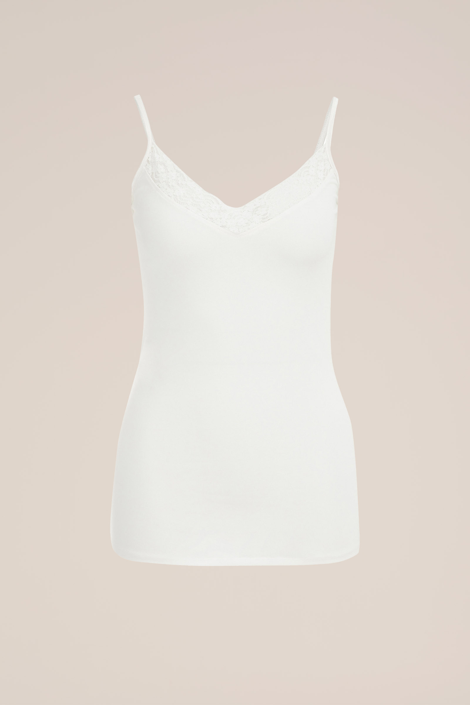 singlet met kant WE Fashion Gebroken wit