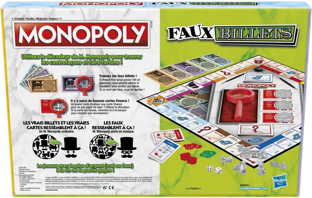 MONOPOLY FAUX BILLETS