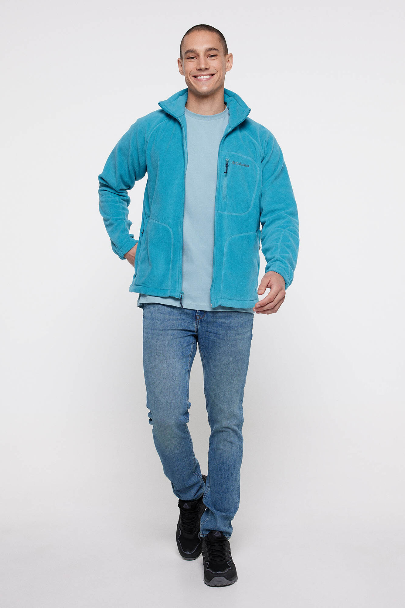 Casaco polar masculino Columbia™ Fast Trek™ com fecho de correr