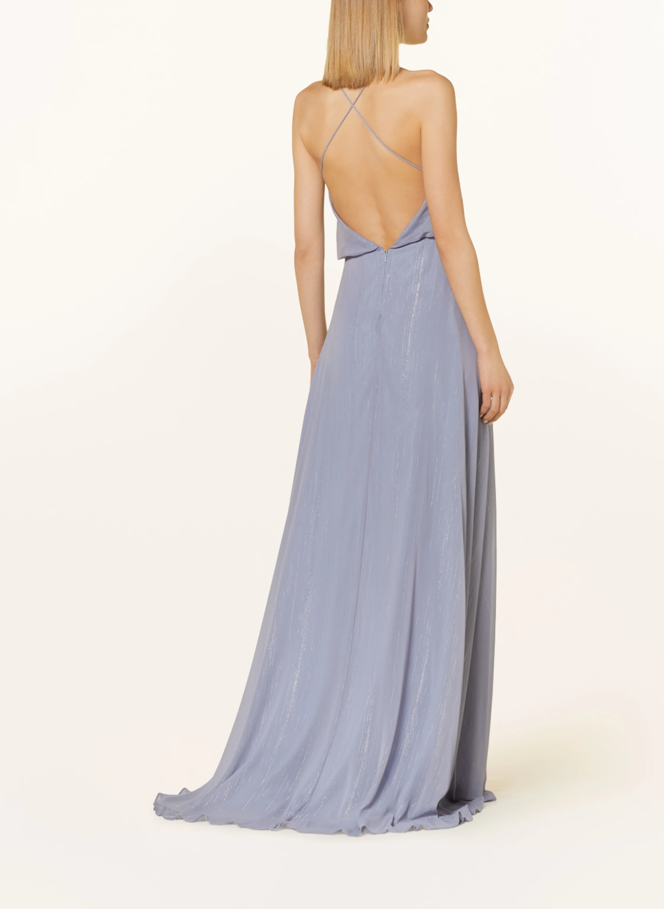 unique Abendkleid mit Glitzergarn