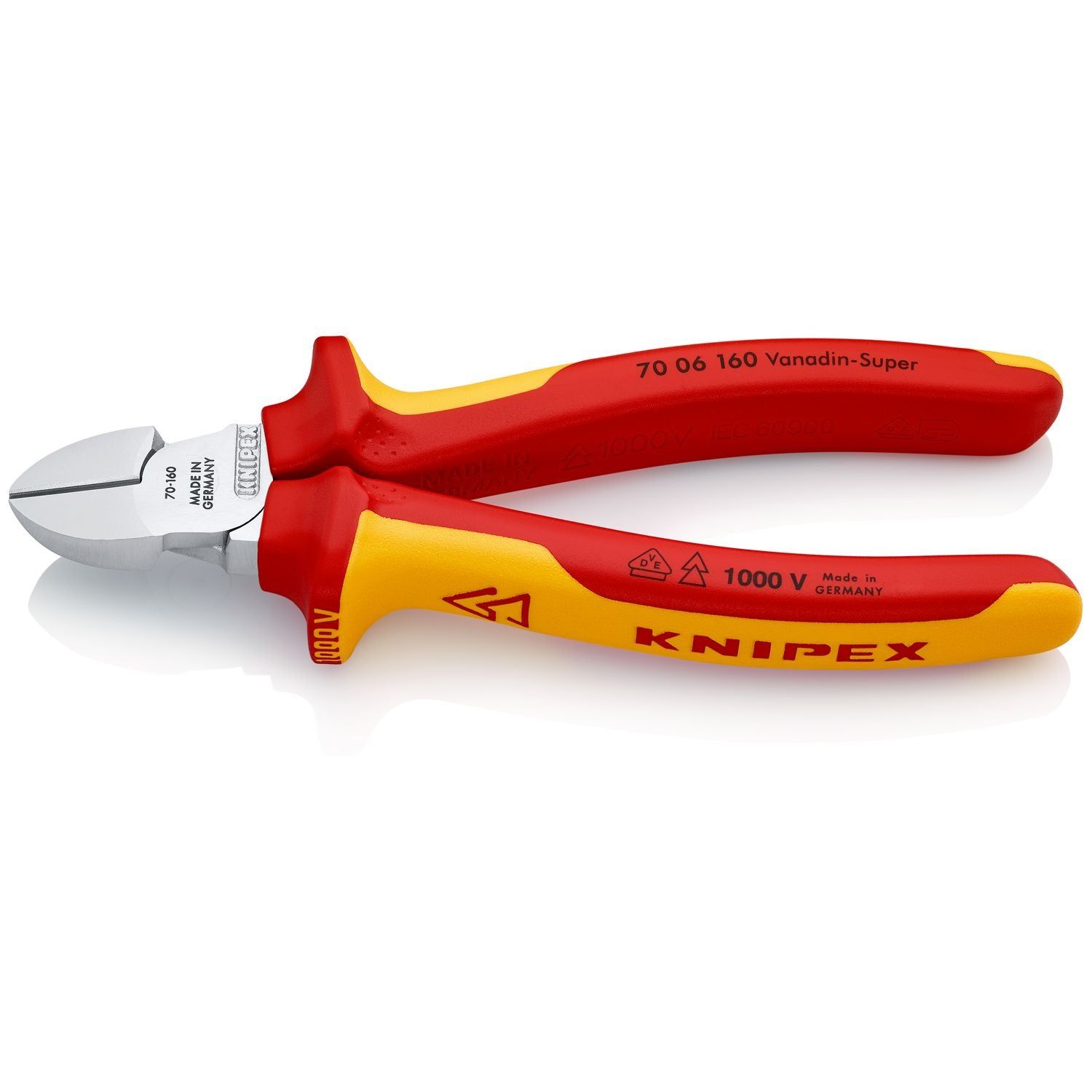 Knipex 70 06 160 Zijsnijtang Verchroomd Comfort 160mm VDE