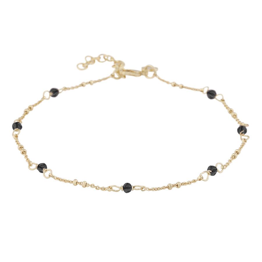 Snö Of Sweden Harper Chain Anklet Gold/Black Onesize
