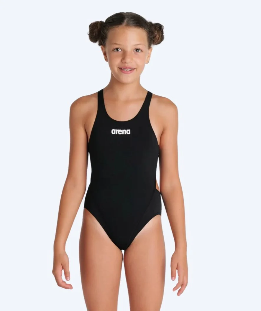 Arena badedragt til piger - Team Swim Tech Solid - Sort