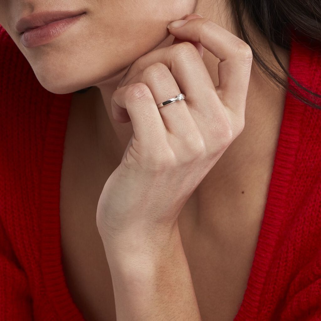 Bague Solitaire Celina Or Blanc Diamant