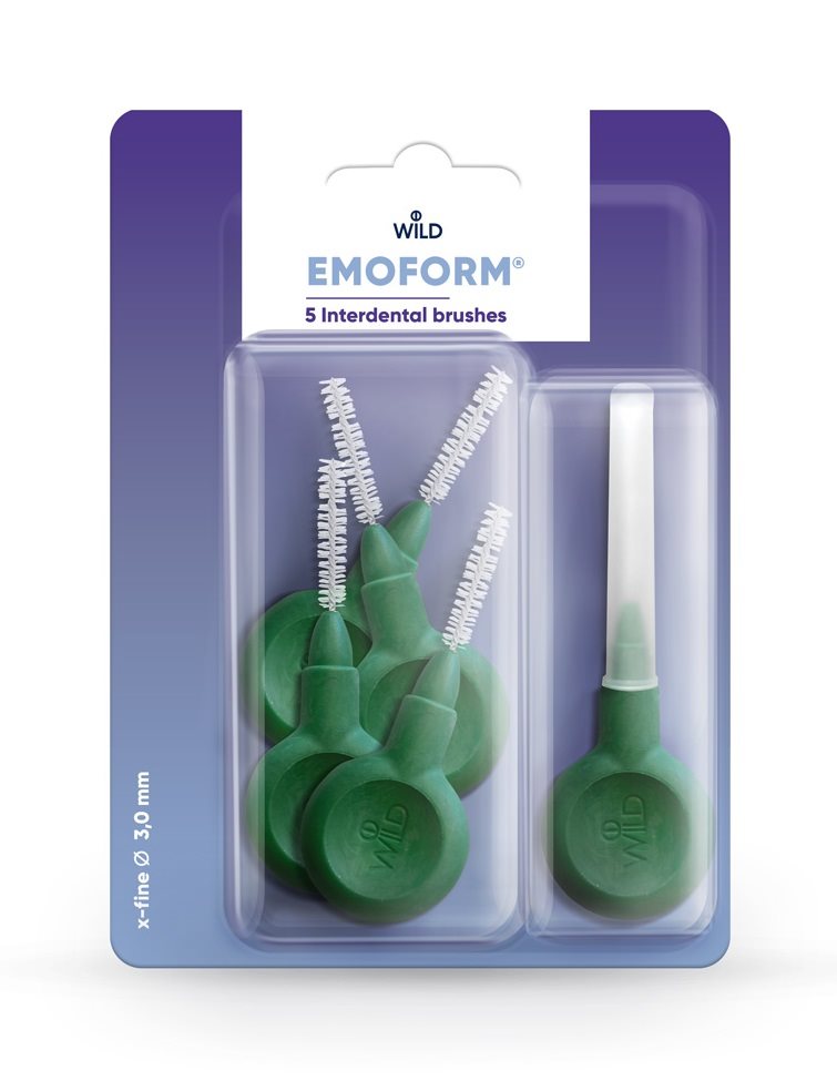 EMOFORM Interdentalbürsten<br>5 Stück, 3.0mm, dunkelgrün