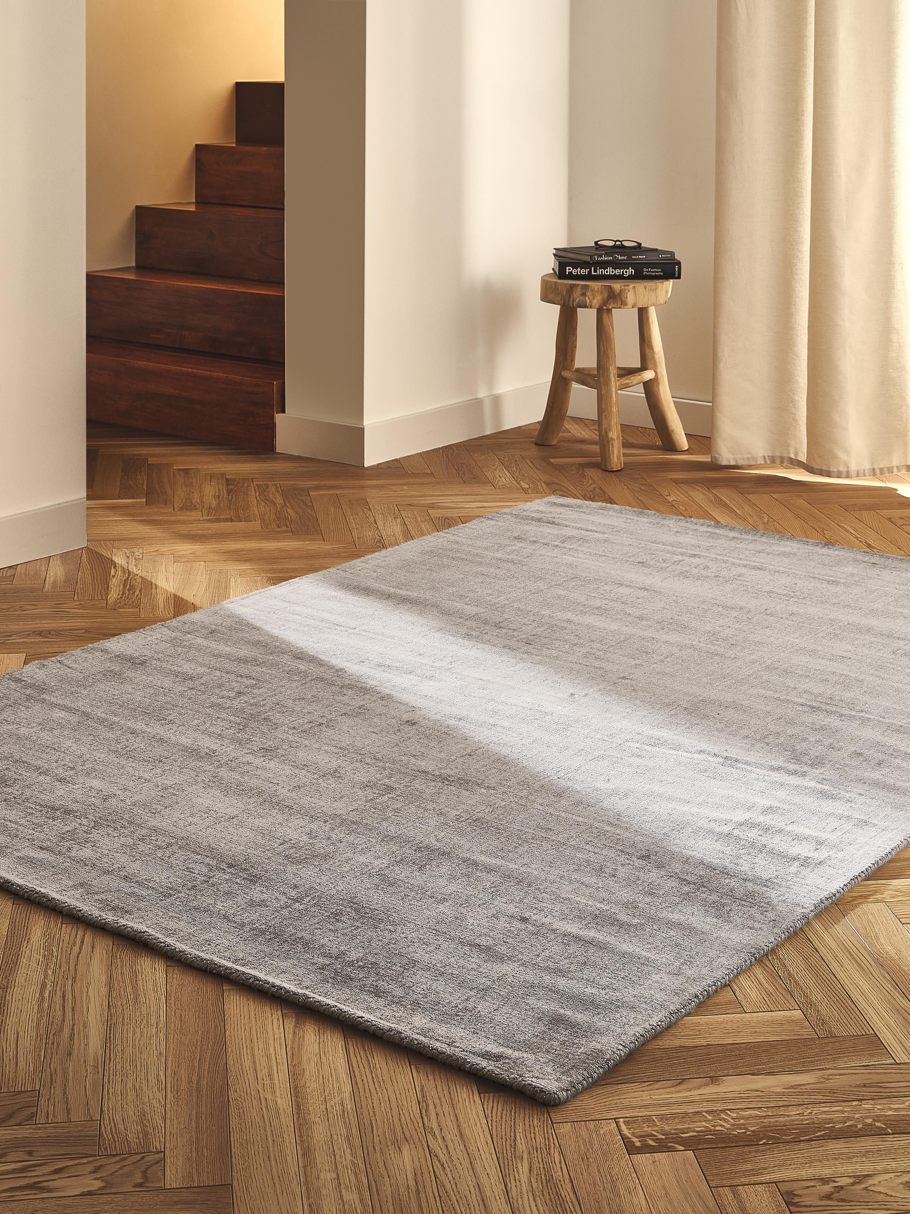 Handgeweven viscose vloerkleed Jane