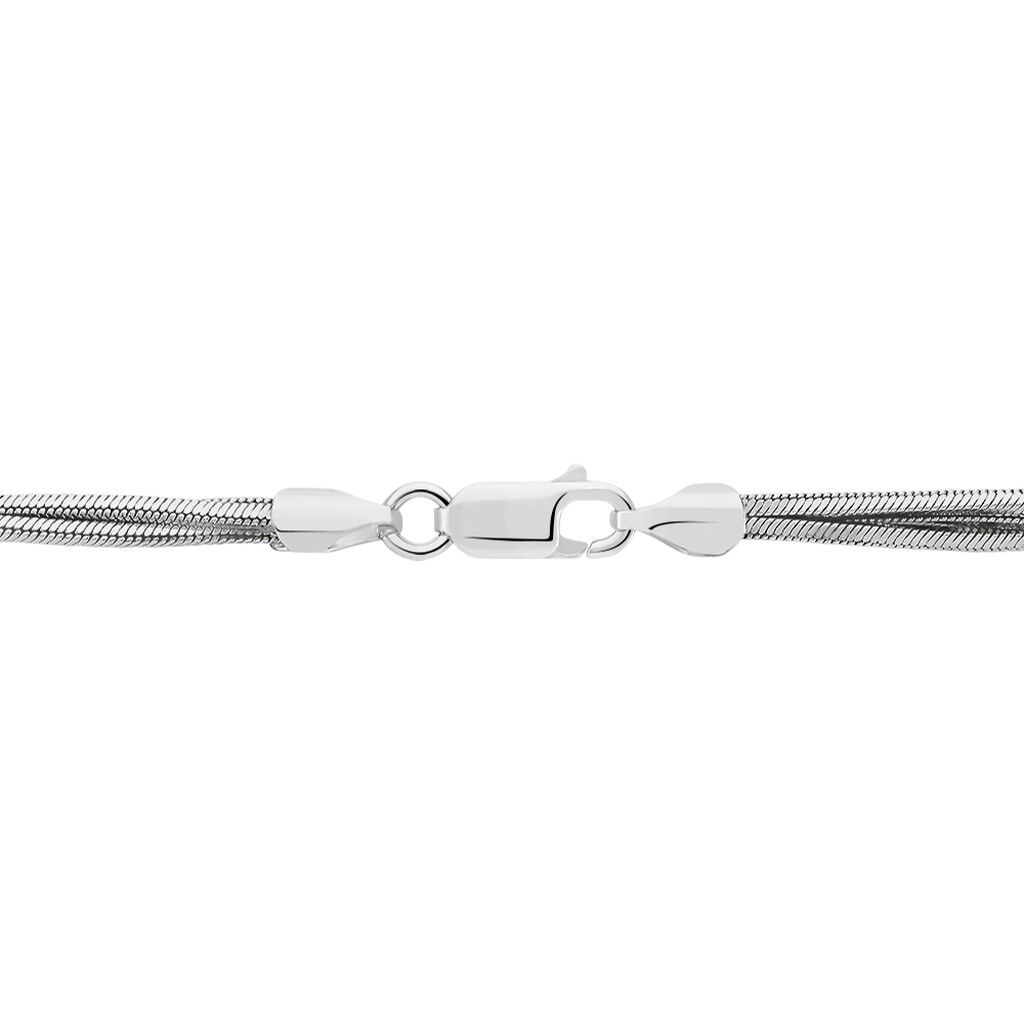 Collier Benedicta Argent Blanc