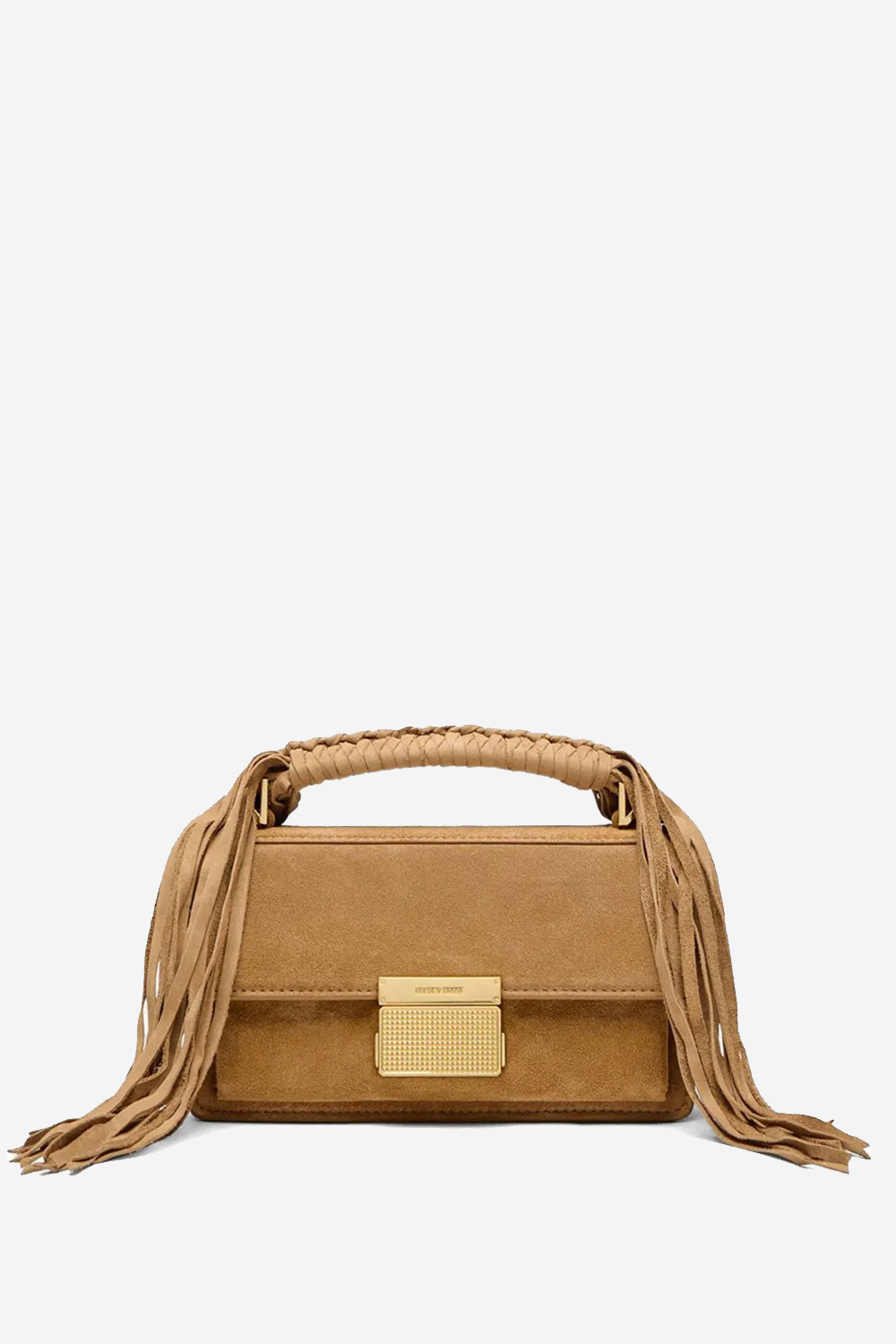 Venezia small braided suede crossbody