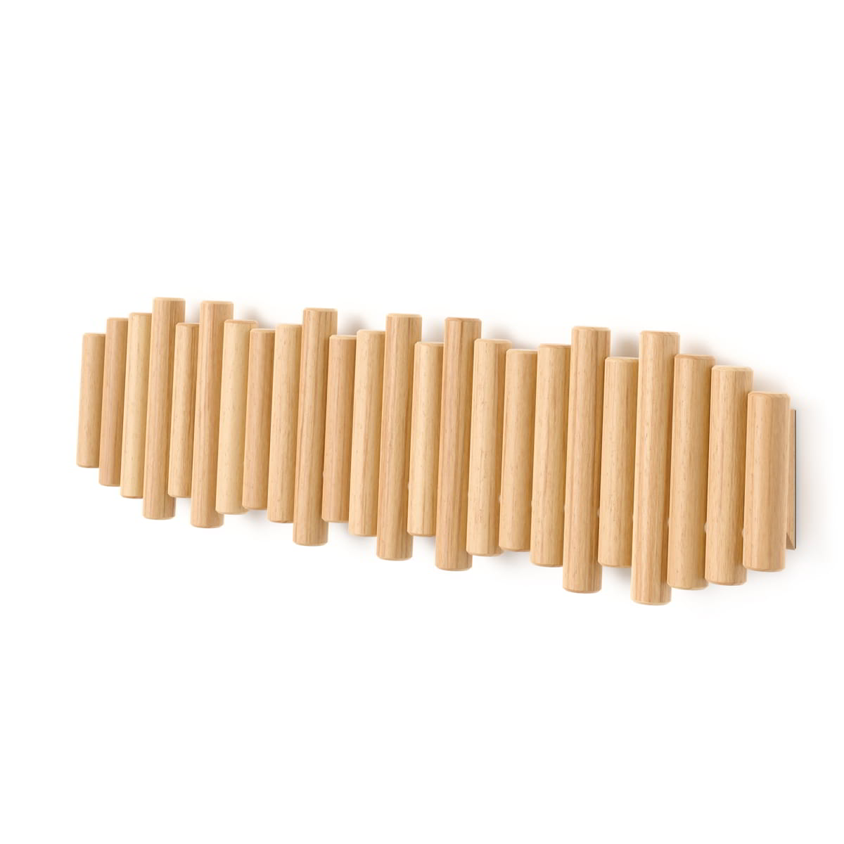 WandkapstokUmbra Picket 8 haken naturel hout