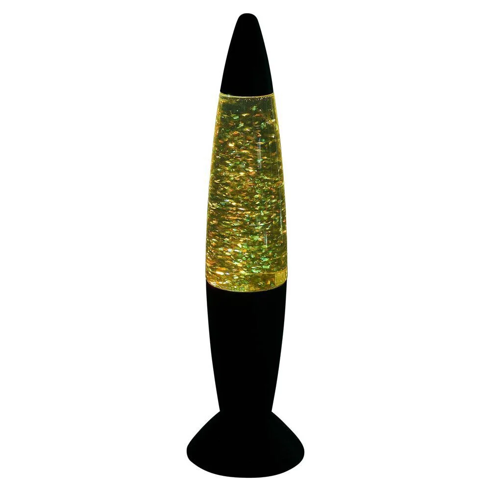 Lampe à paillettes changement de couleur Ø9xH35cm noir