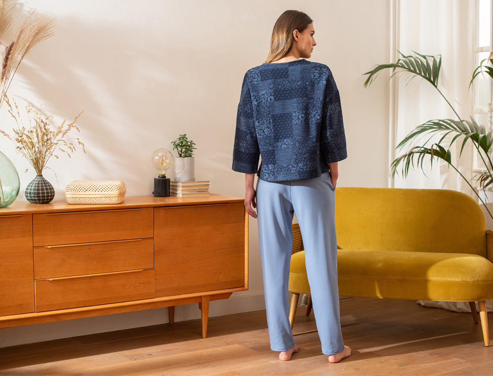 Sweat court-Bleu de Kyoto