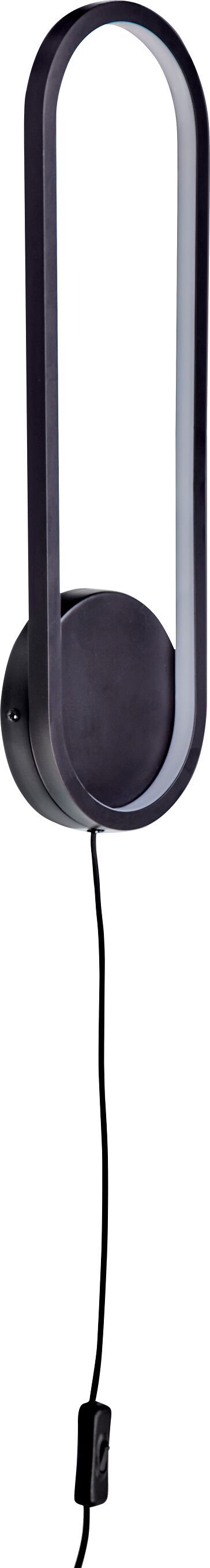 ROVA Wand- / Deckenleuchte - Schwarz / B: 15.0 cm x T: 1.2 cm x H: 50.0 cm