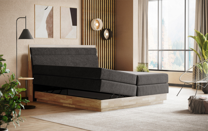 Boxspringbett VALMONDO INCANA 160X200 H2\/H2 BRAUN