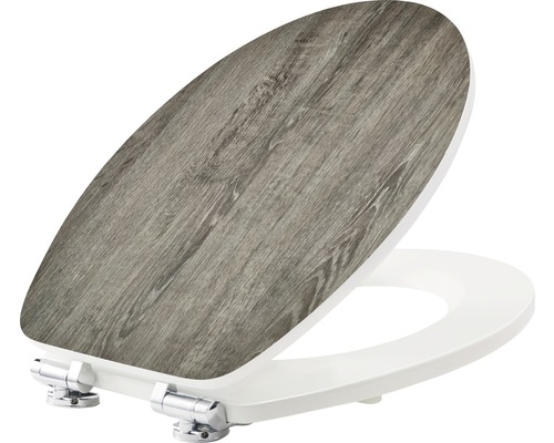 form&style toiletzitting, eikengrijs MDF met soft-close mechanisme