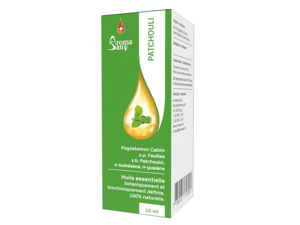 Aromasan Patschuli Äth/Öl in Schachtel Bio 15 ml