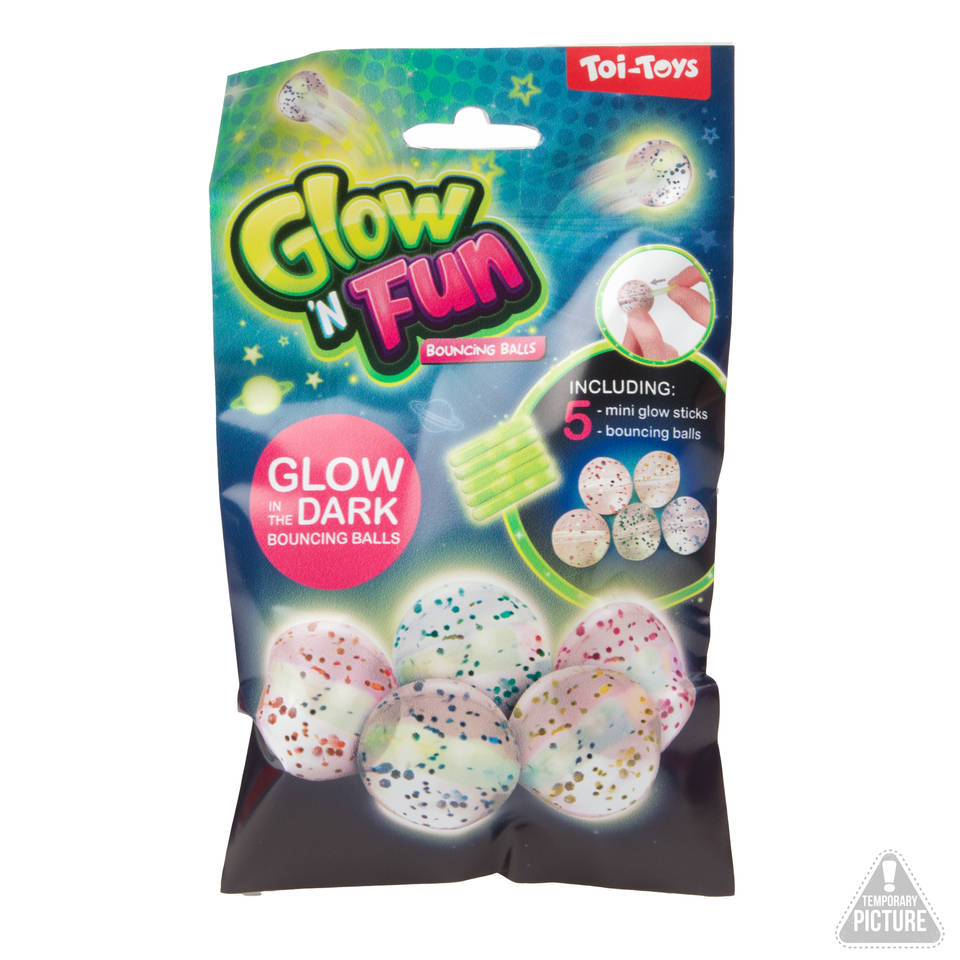 Glow in the dark stuiterballen