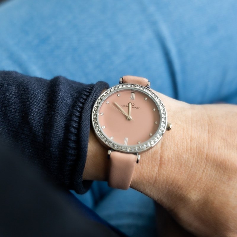Montre Femme Bracelet Marron Rose GIORGIO