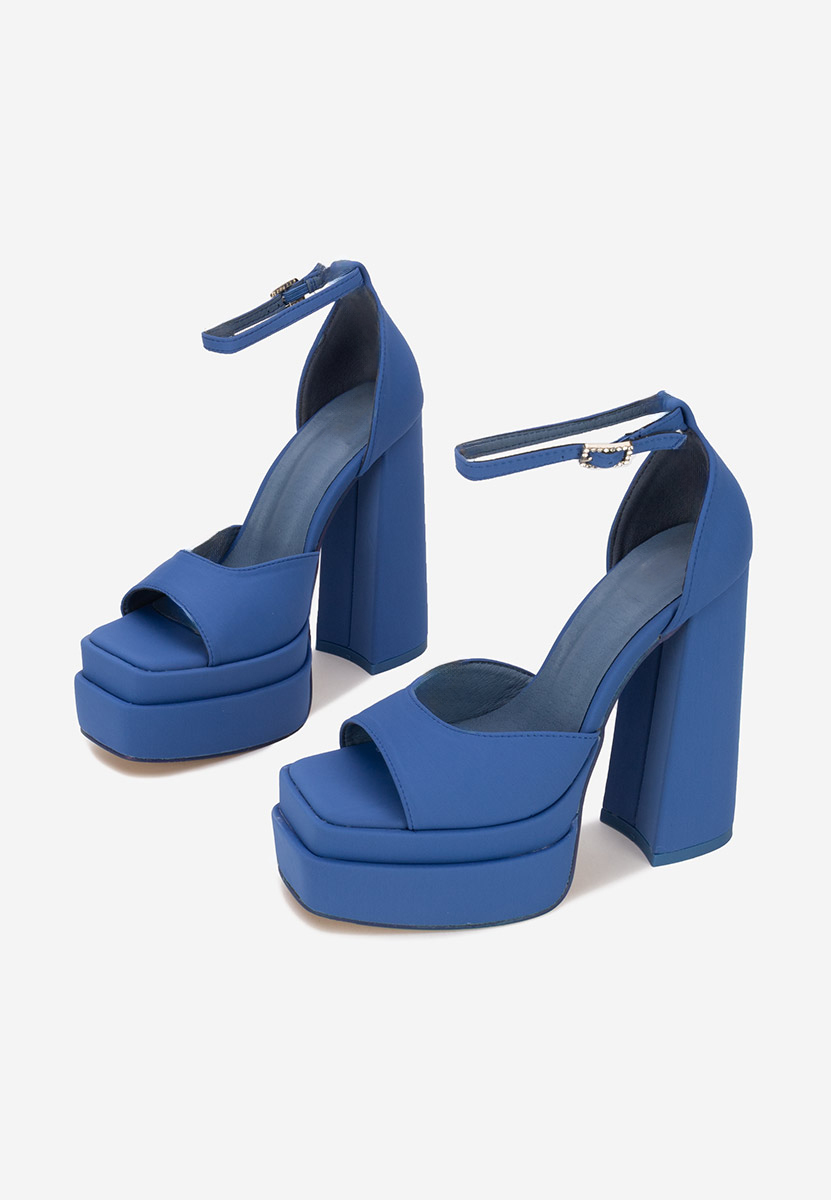 Sandales à talon haut bleus Riza