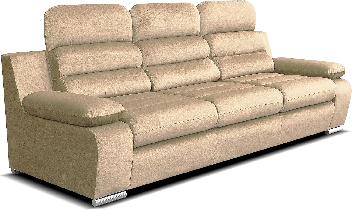 Robin Inspire Amber Sofa 3-Sitzer mit Schlaffunktion Schlafsofa Schlafcouch für Wohnzimmer Bettsofa für Schlafzimmer Couch Sofas & Couches mit Bettfunktion 238 x 96 x 95 cm Kronos Stoff Creme