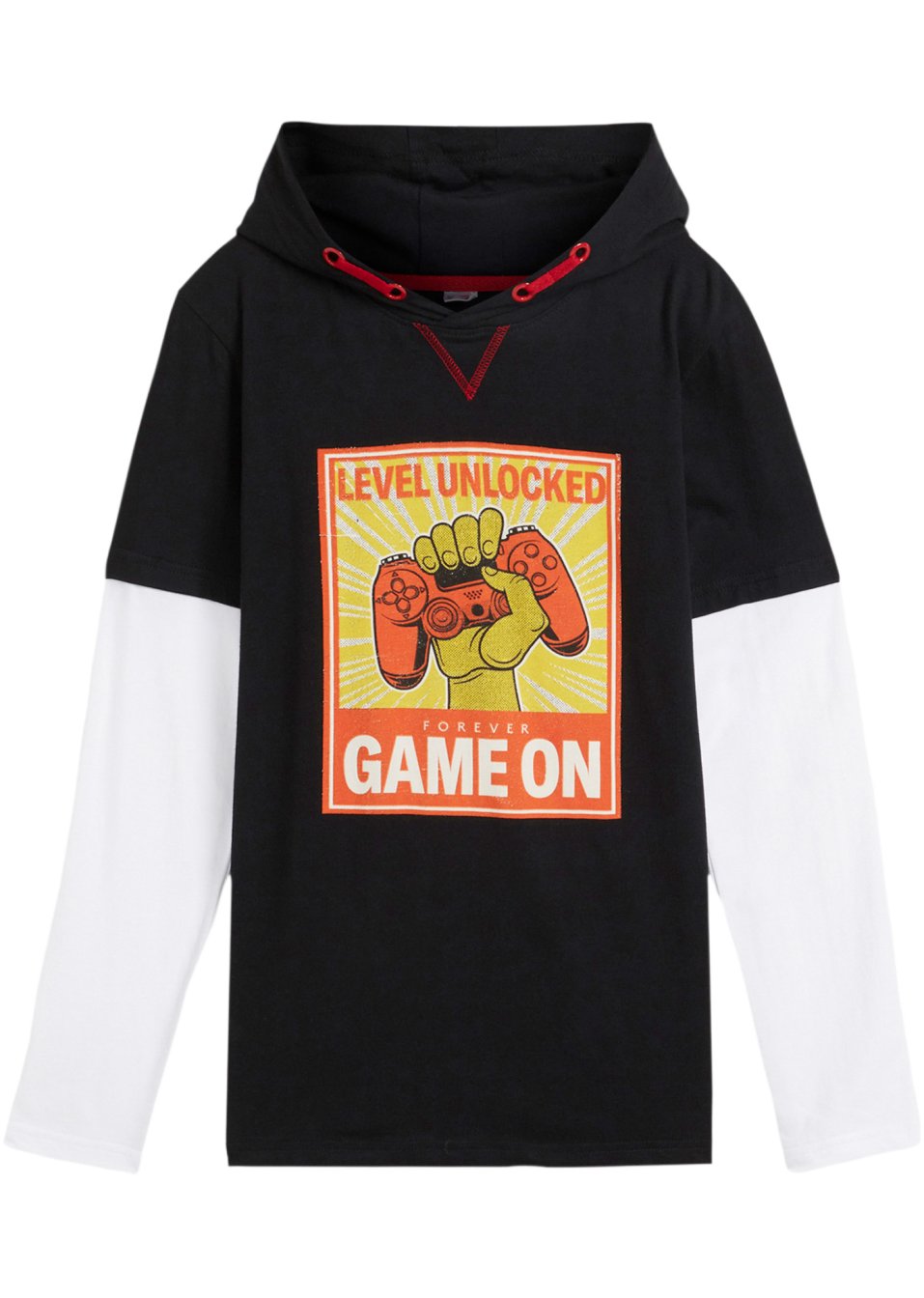 T-shirt garçon à capuche et superposition