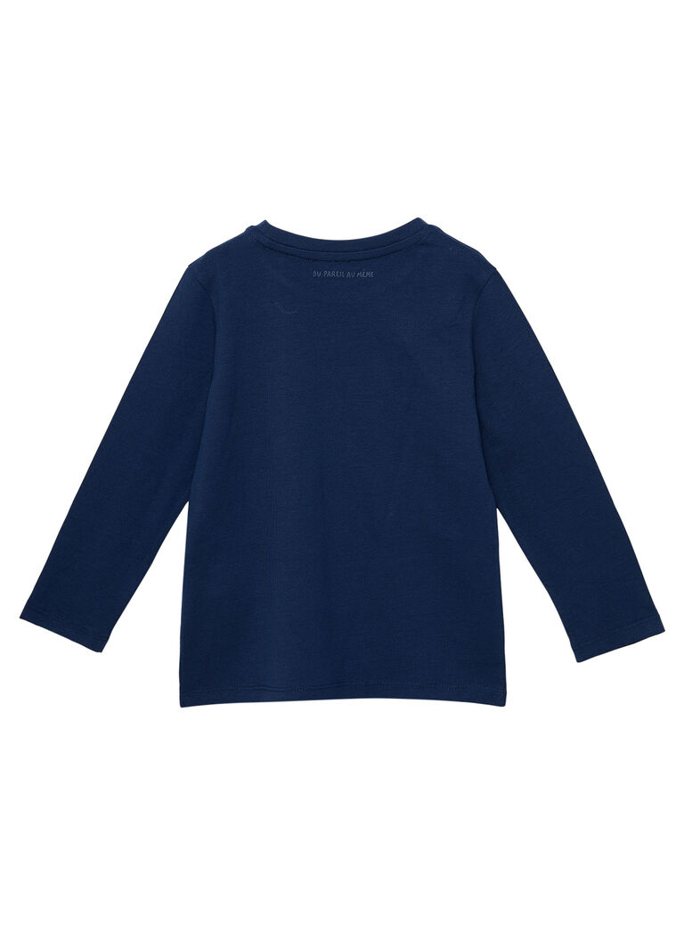 Tee shirt manches longues garçon marine
